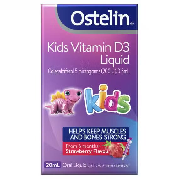 Ostelin Kids Vitamin D3 Liquid Strawberry Flavour 20ml - RPP ONLINE