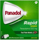 Panadol Rapid Soluble Paracetamol 500mg Lemon Flavour 20 Tablets