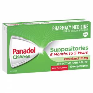 Panadol Suppotory 125mg 6個月-5年10（EXP：30/05/2025）