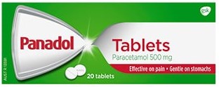 ยา Panadol Paracetamol 500 มก. 20 เม็ด