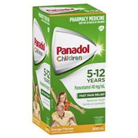 Panadol Children Paracetamol 48mg per mL 5 - 12 Years Orange 200ml - RPP ONLINE