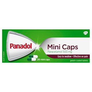 Panadol Mini Caps for Pain Relief Paracetamol 500mg 20 Capsules - RPP ONLINE