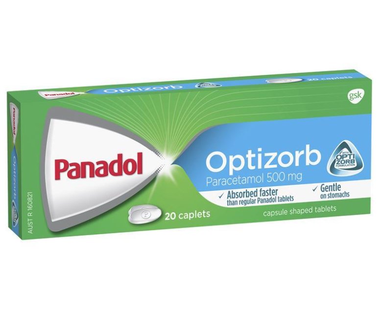 Panadol Optizorb Paracetamol 500mg 48 Caplets - RPP ONLINE