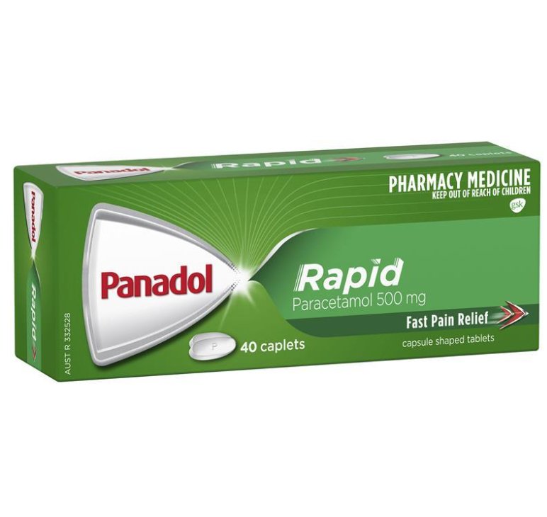 Panadol Rapid Paracetamol 500mg 40 Caplets - RPP ONLINE