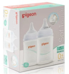 Pigeon SofTouch Wide Neck PP Baby Bottle 160mL Twin Pack