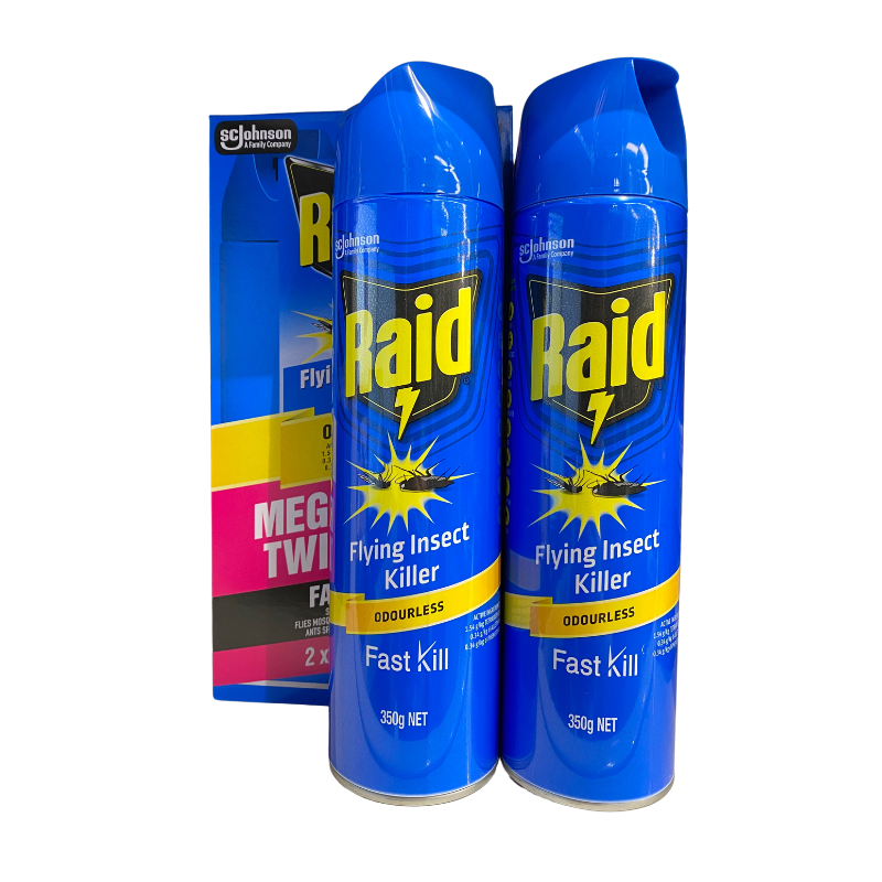 Raid Flying Insect Killer Odourless Twin Pack 2 x 350g