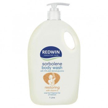 Redwin Sensitive Skin Sorbolene Body Wash Soap Free Pump 1L - RPP ONLINE