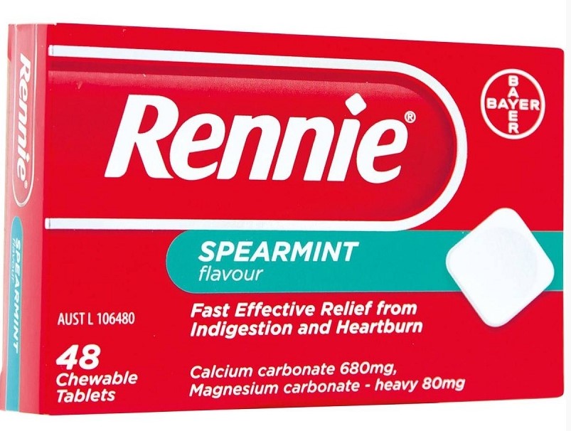 Rennie Chewable Spearmint 48 เม็ด