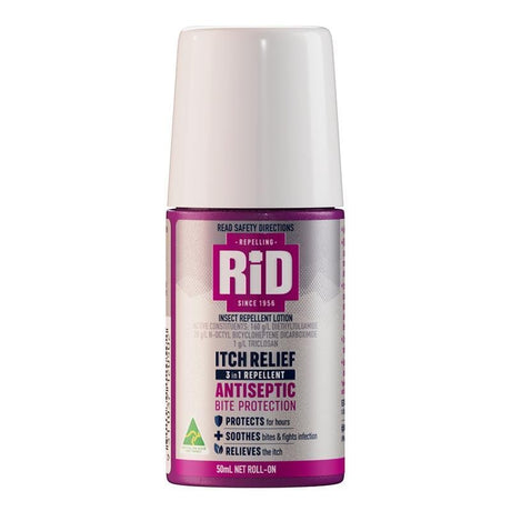 Rid Itch Relief Antiseptic Bite Protection 50 mL Roll On - RPP ONLINE