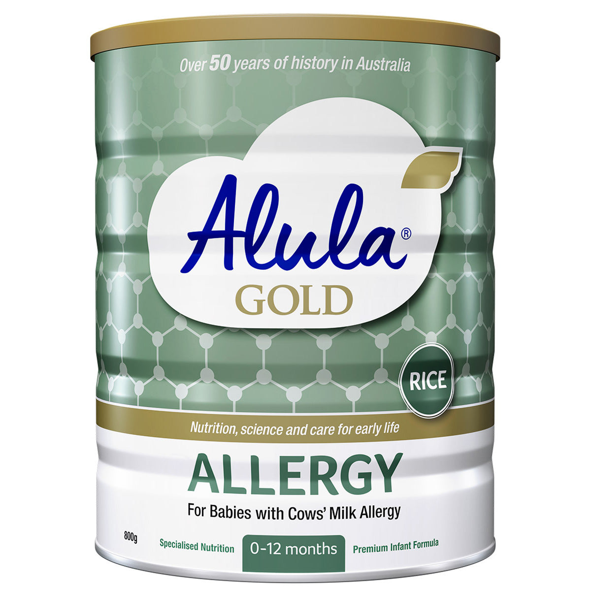 S26 Alula Gold Allergy Infant Formula 0-12 Months Rice 800g