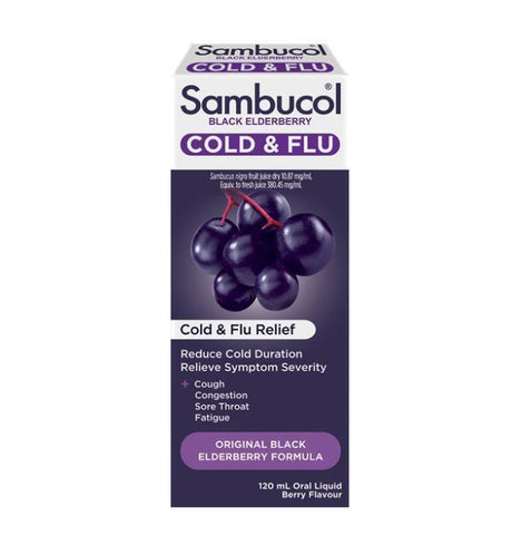 Sambucol Black Elderberry Cold & Flu Syrup 120ml - RPP ONLINE