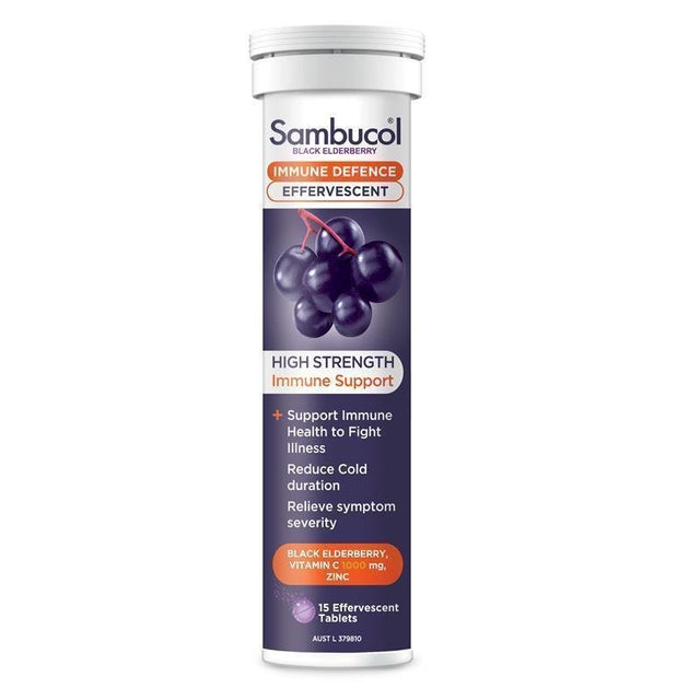 Sambucol Black Elderberry Immune Defence Effervescent 15 Tablets - RPP ONLINE