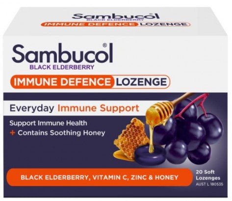 Sambucol Black Elderberry Immune Defence Lozenges 20 Pack (EXP: 30/09/2024) - RPP ONLINE