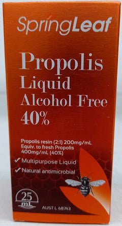 Spring Leaf Propolis Liquid (Alcohol Free) 40% 25ml - RPP ONLINE