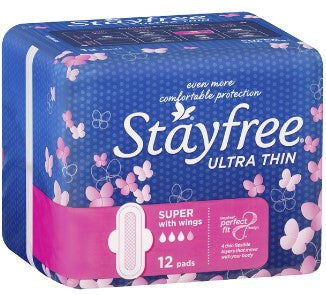 Stayfree Ultra Thin Super Wing 12 Pack