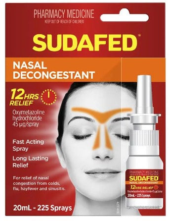 Sudafed Nasal Decongestant Spray Refill 20mL