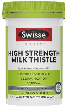 Swisse Ultiboost นม Thistle ความแข็งแรงสูง 100 เม็ด