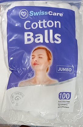 Swiss Care Cotton Balls Jumbo 100 Pieces - RPP ONLINE