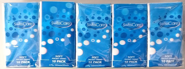 Swiss Care Soft Pocket Tissues 2 Ply 10 Pack - RPP ONLINE