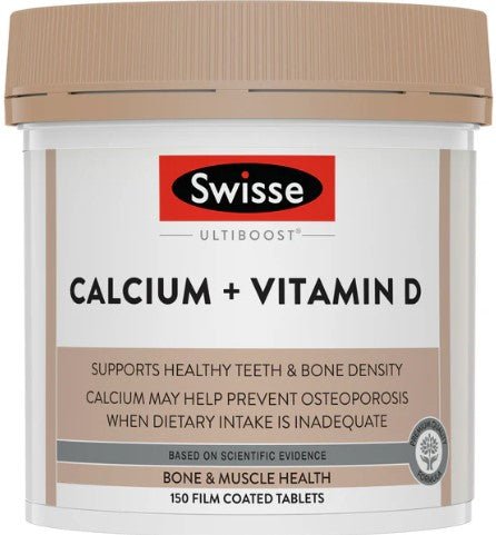 Swisse Ultiboost Calcium + Vitamin D 150 Tablets - RPP ONLINE