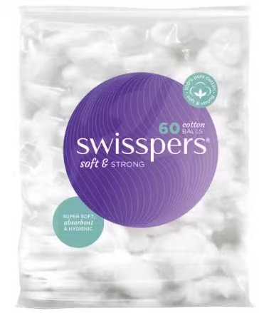 Swisspers Cotton Balls White 60 Pack - RPP ONLINE