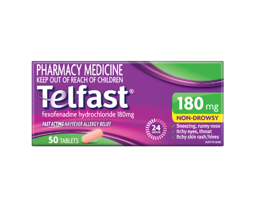 Telfast 180mg Non-Drowsy 50 Tablets