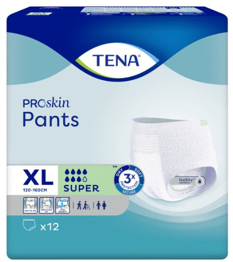 Tena Proskin裤子超级XL 12包