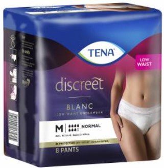 Tena Pants Women Discreet Blanc Medium 7 Drops Normal 8 Pack - RPP ONLINE