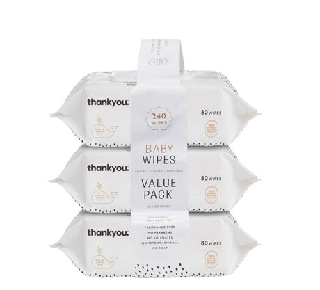 Thankyou Thick Baby Wipes 240 Wipes - RPP ONLINE