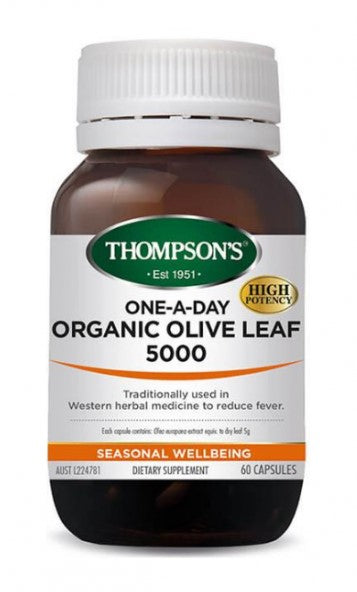 Thompsons One-A-Day Organic Olive Leaf 5000 60 Capsules