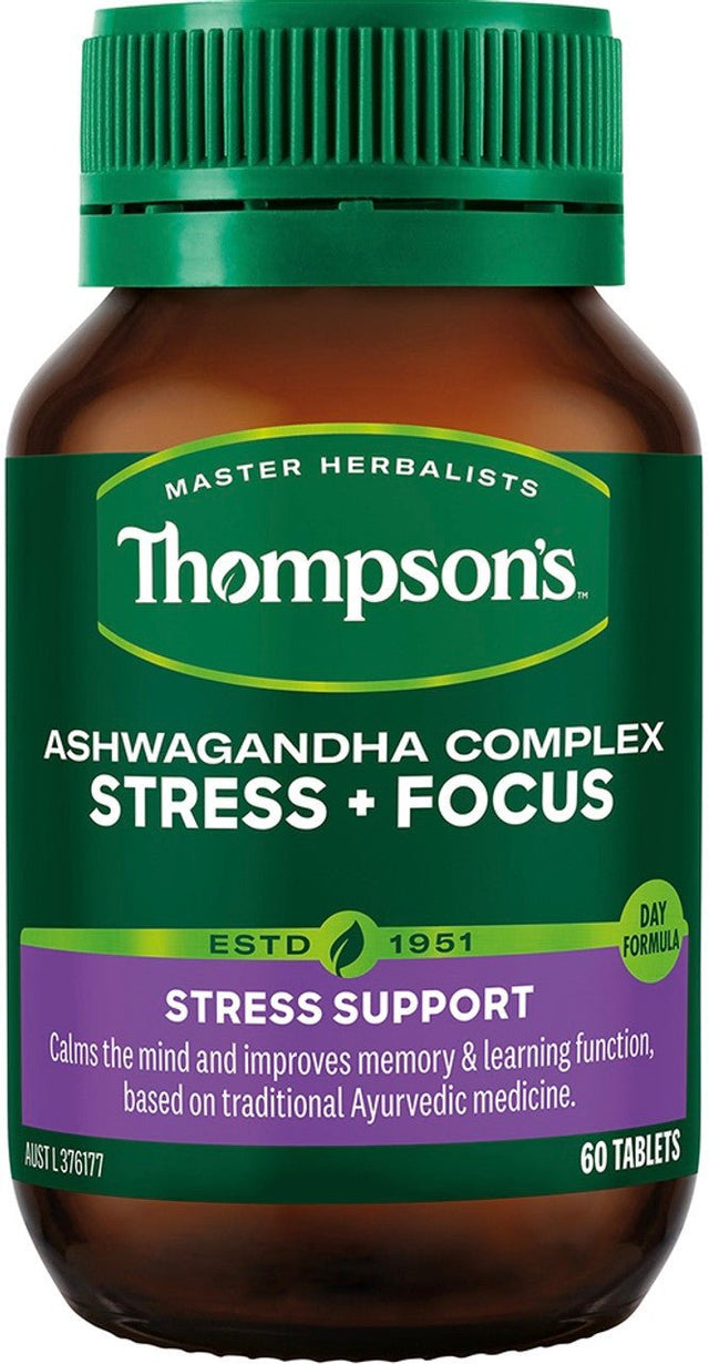 Thompson's Ashwagandha Complex Stress + Focus 60 Tablets - RPP ONLINE