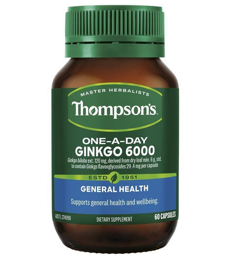 Thompson's One - A - Day Ginkgo 6000mg 60 Capsules - RPP ONLINE