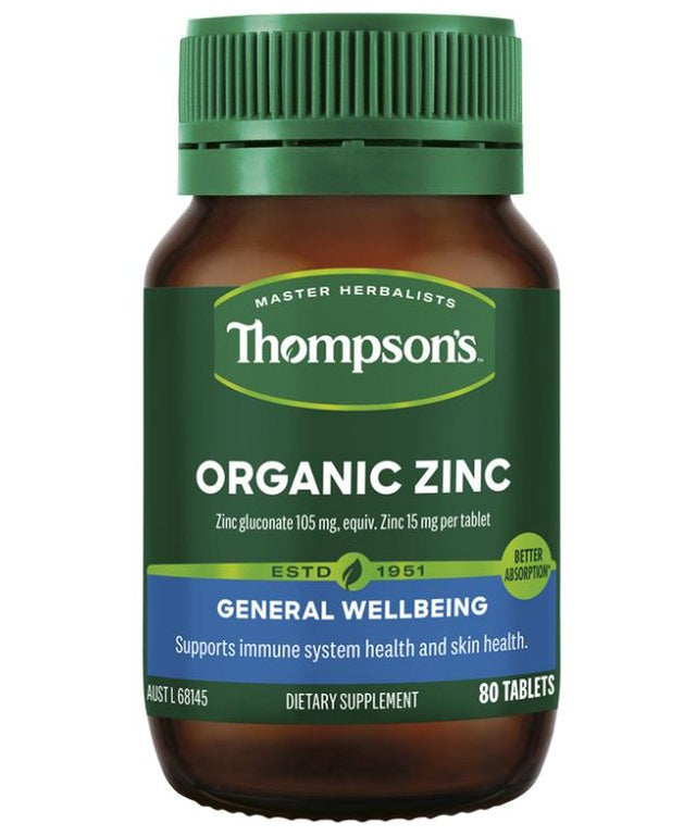 Thompsons Organic Zinc 80 Tablets - RPP ONLINE