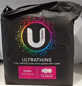 U by Kotex Ultrathins Super Pads with Wing 12 Pads - RPP ONLINE