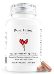 Unichi Rosa Prima Rosehip Extract 1500mg Complex 60 Capsules - RPP ONLINE