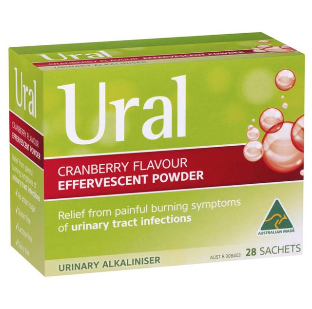 Ural Cranberry Flavour Effervescent Powder 28 Sachets - RPP ONLINE