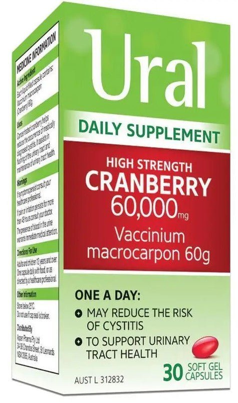 Ural High Strength Cranberry 60000mg 30 Capsules - RPP ONLINE