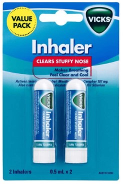 Vicks Inhaler Clear Stuffy Nose Twin Pack (EXP: 30/01/2025)