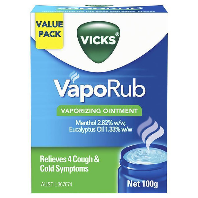 Vicks VapoRub Vaporising Ointment Jar 100g - RPP ONLINE