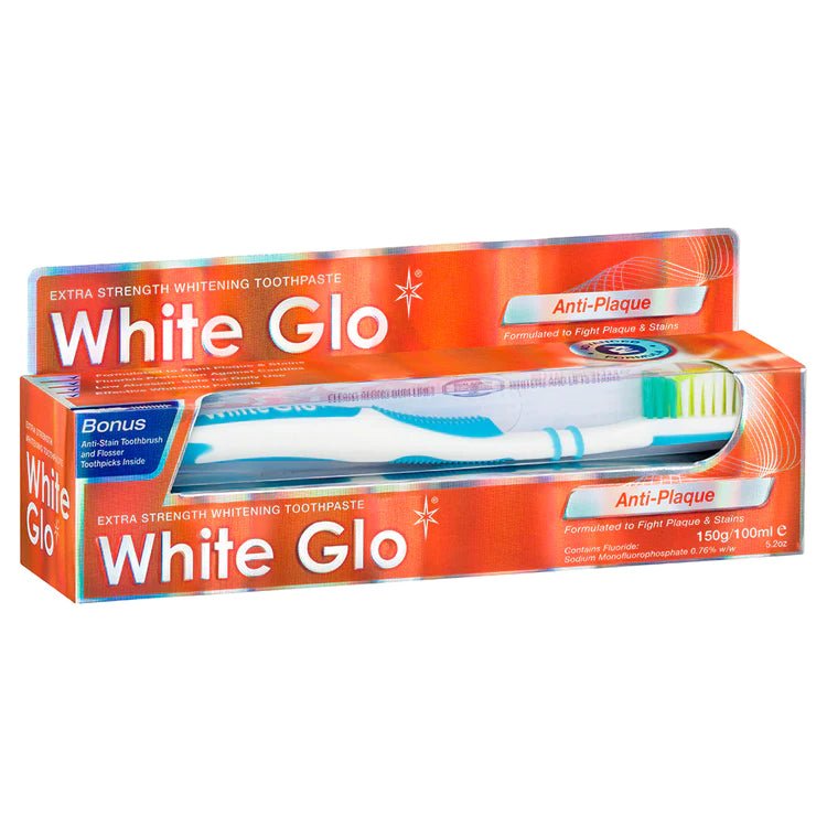 White Glo Anti Plaque Whitening Toothpaste 150g - RPP ONLINE