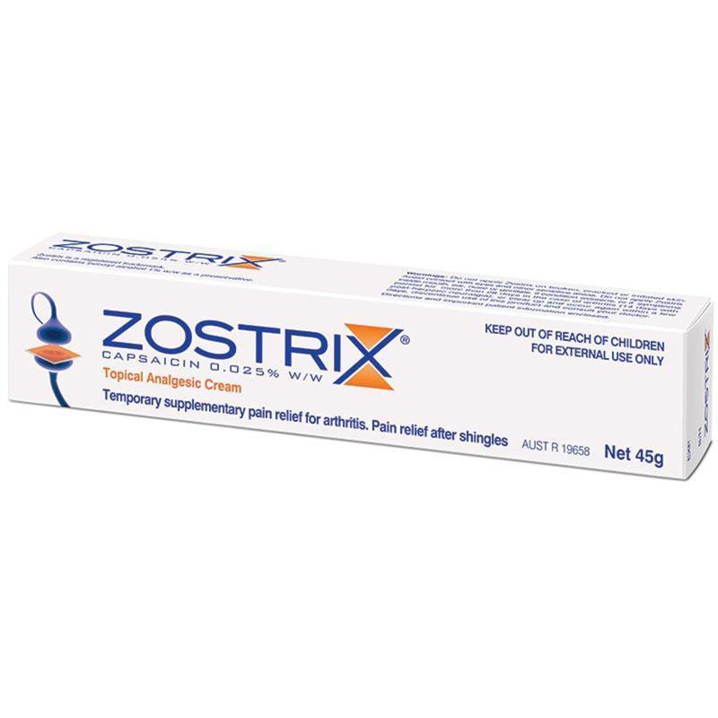 zostrix ครีมยาแก้ปวดด้านบน 45g