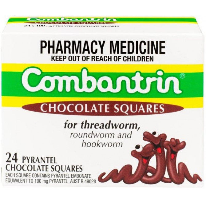 Combantrin Chocolate Squares 24 Pack