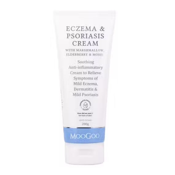 Moogoo Eczema & Psoriasis Cream with Marshmallow, Elderberry & More 200g