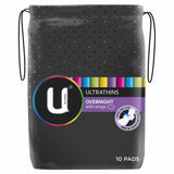 u โดย kotex ultrathins ค้างคืนปกติด้วยปีก 10 แผ่น