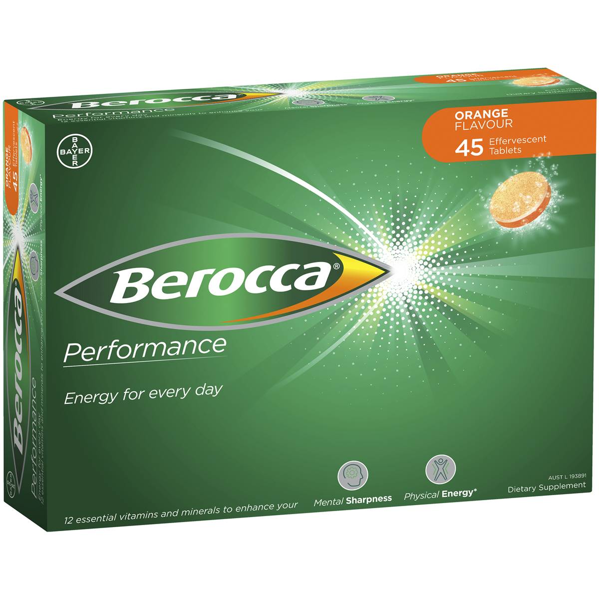 Berocca 能量维生素橙味 45 片泡腾片