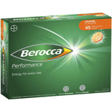 Berocca Energy Vitamin Orange รสชาติ 45 เม็ดฟาง