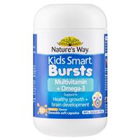 Natures Way Kids Smart Bursts Multivitamin + Omega-3 Tropical Flavour（热带风味）100 粒装