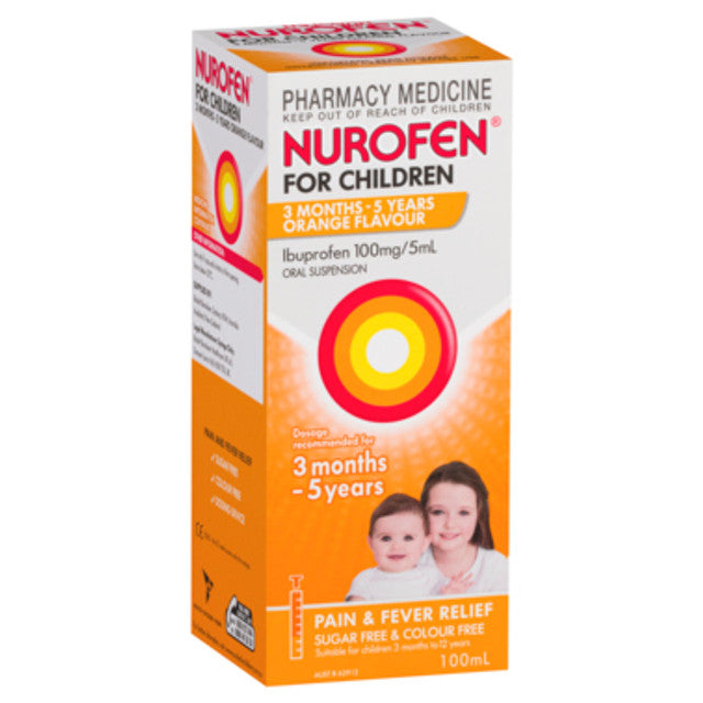 3 个月至 5 岁儿童用 Nurofen 橙味 100 毫升