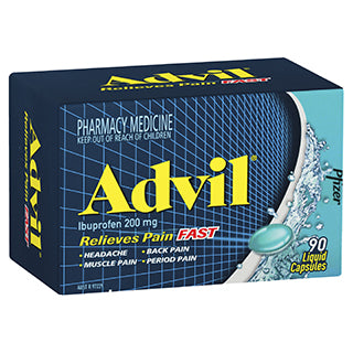 Advil Ibuprofen 200mg 90液体カプセル