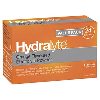 Hydralyte Orange รสอิเล็กโทรไลต์ผง 24 ซอง